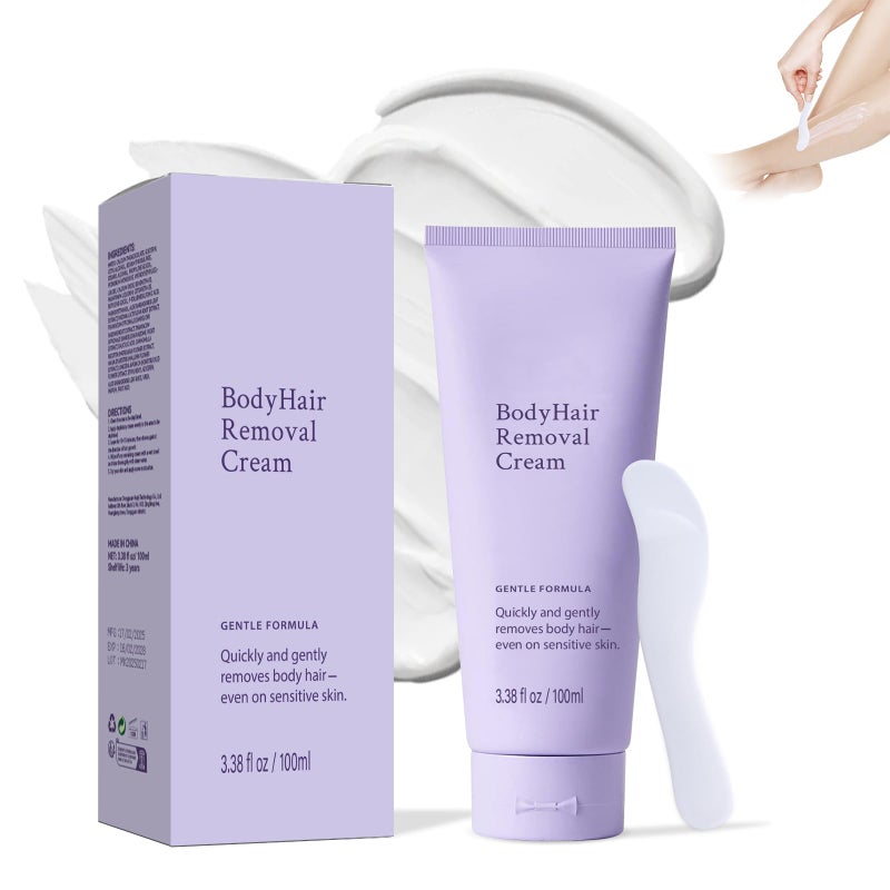 Hair Removal Cream, Body Hair Removal Cream for Women and Men,Leg Hair Remover,Gentle Formula, Suitable for Legs, Hands, Underarms, Etc (1 Pcs)